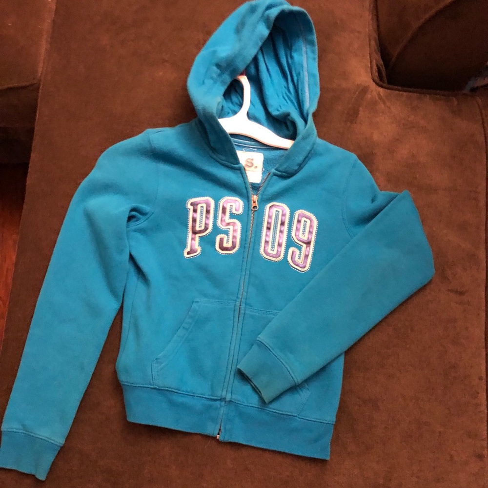 Blue hoodie